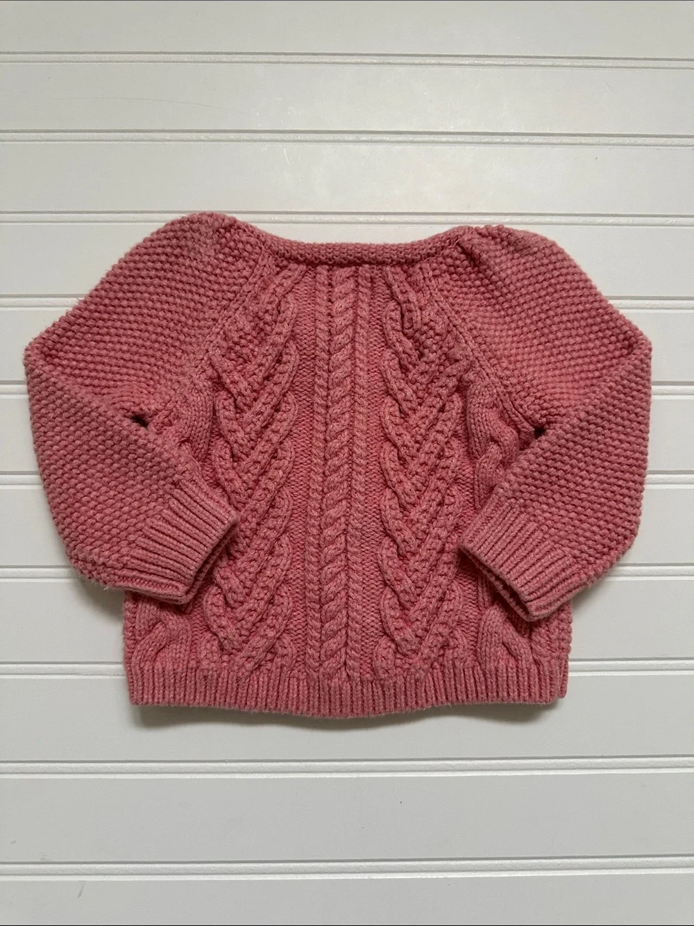 Ralph Lauren Pink Cable Knit Button Up Sweater Baby Girls 9M